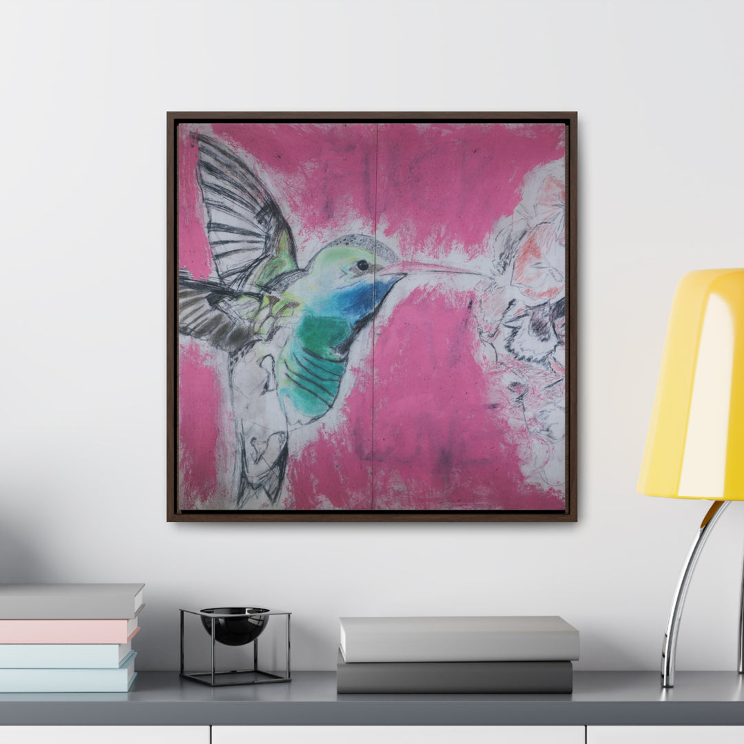 "Hummingbird #4" Gallery Wrapped/Framed Canvas (MFG by Printify)