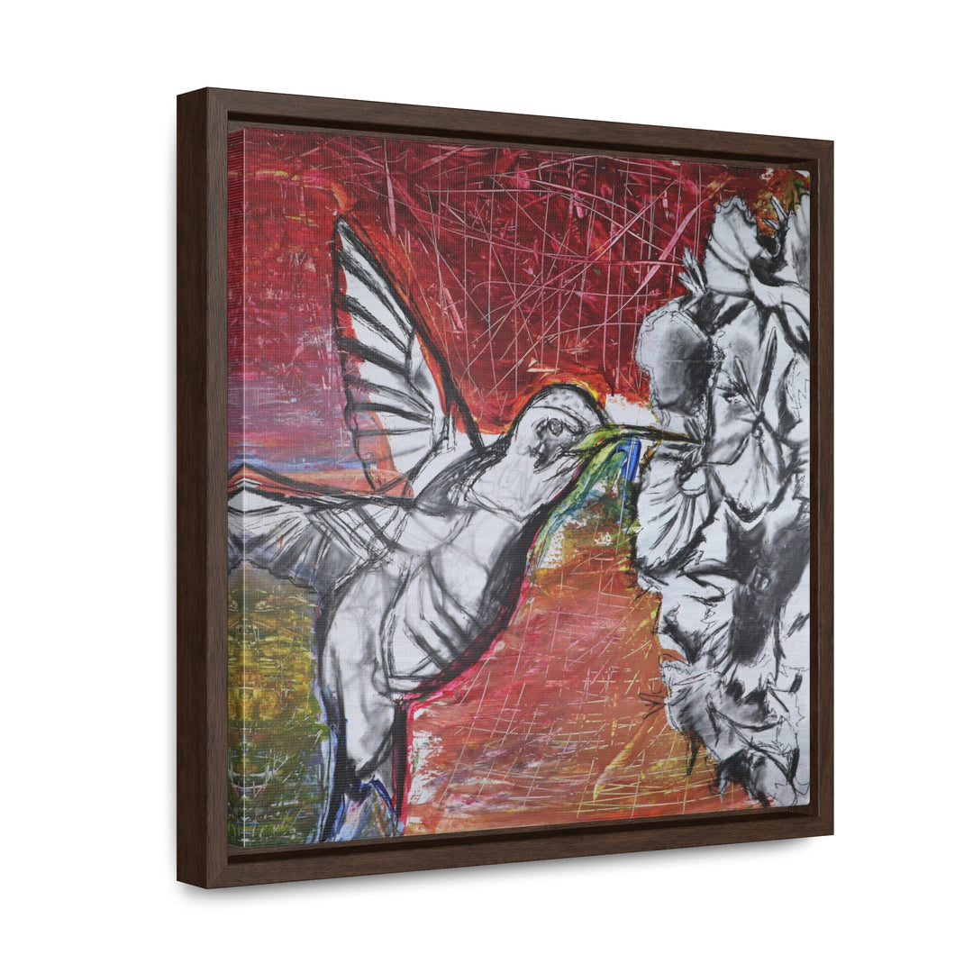 "Hummingbird #1" Gallery Wrapped/Framed Canvas (MFG by Printify)