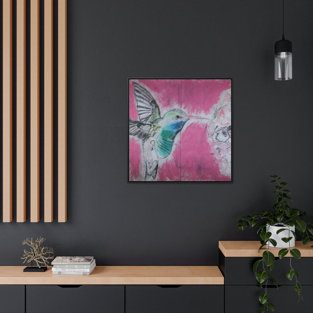 "Hummingbird #4" Gallery Wrapped/Framed Canvas (MFG by Printify)