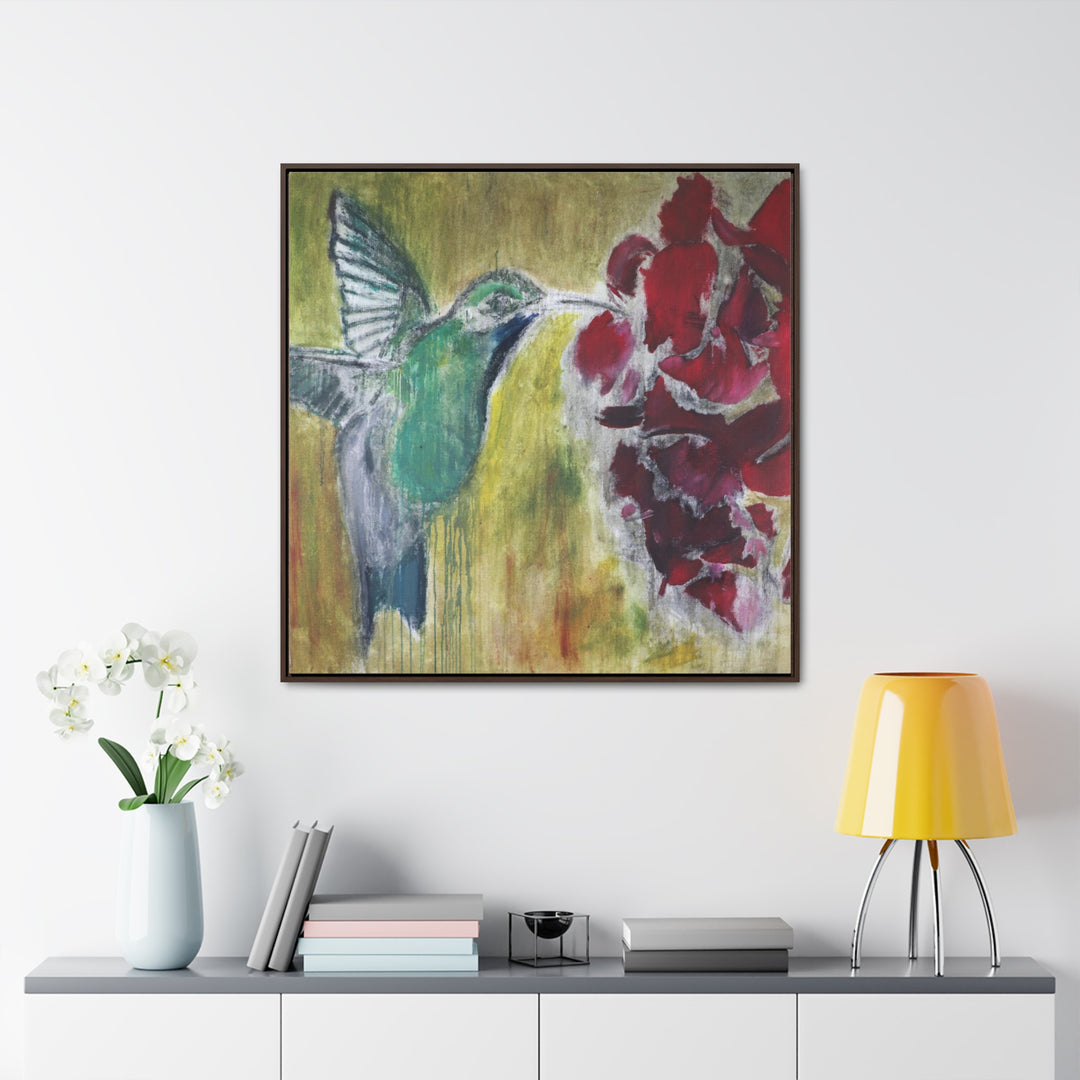 "Hummingbird #2" Gallery Wrapped/Framed Canvas (MFG by Printify)