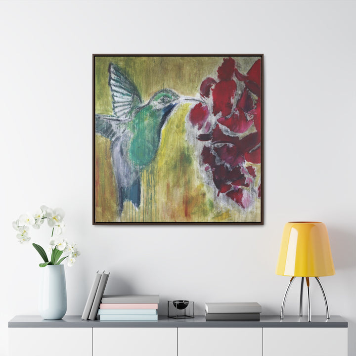 "Hummingbird #2" Gallery Wrapped/Framed Canvas (MFG by Printify)