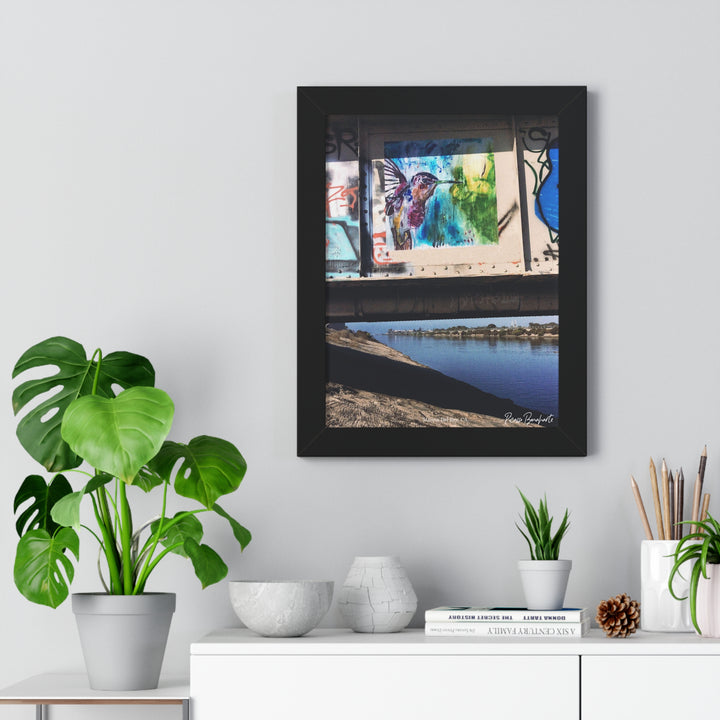 "Hummingbird #3 Marina Del Rey, CA" - Framed Print