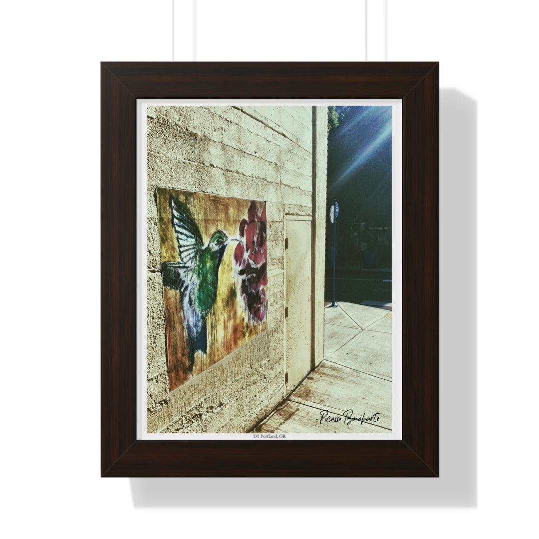 "Hummingbird #2 DT Portland, OR" - Framed Print