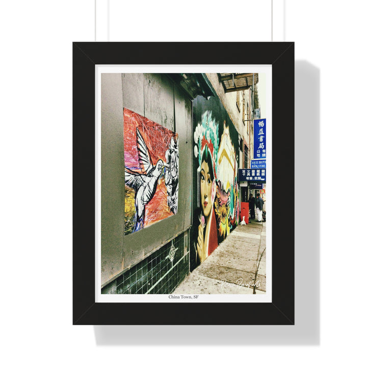 "Hummingbird #1 China Town, SF" - Framed Print