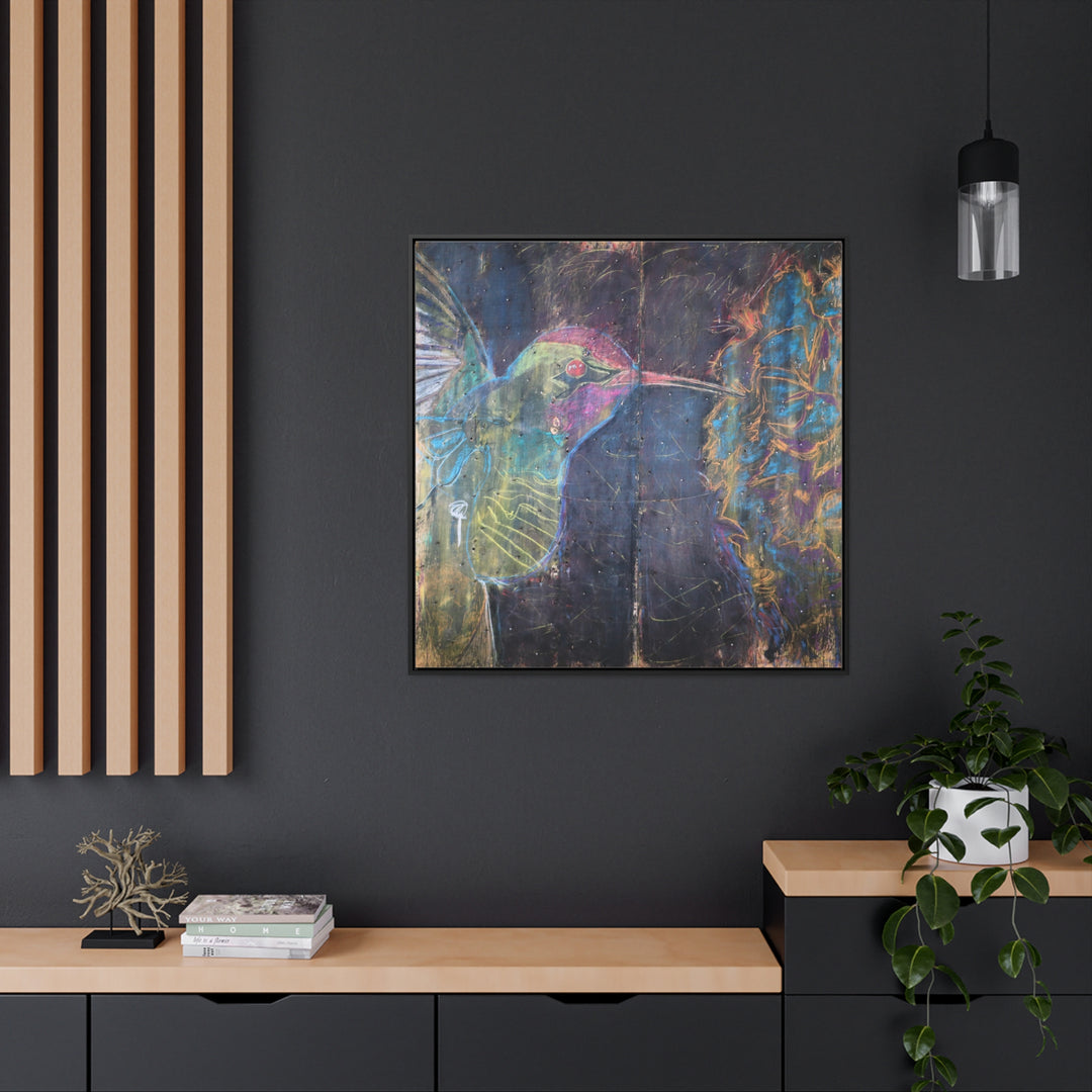 "Hummingbird #5" Gallery Wrapped/Framed Canvas (MFG by Printify)