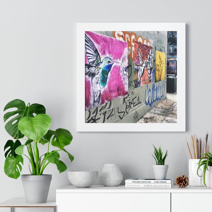 "Hummingbird #4,1,8 Haight-Ashbury, SF" - Framed Print