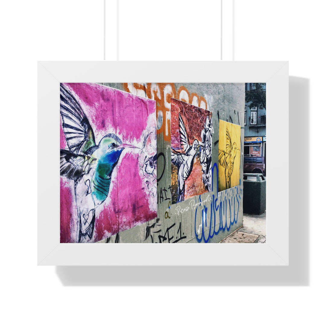 "Hummingbird #4,1,8 Haight-Ashbury, SF" - Framed Print