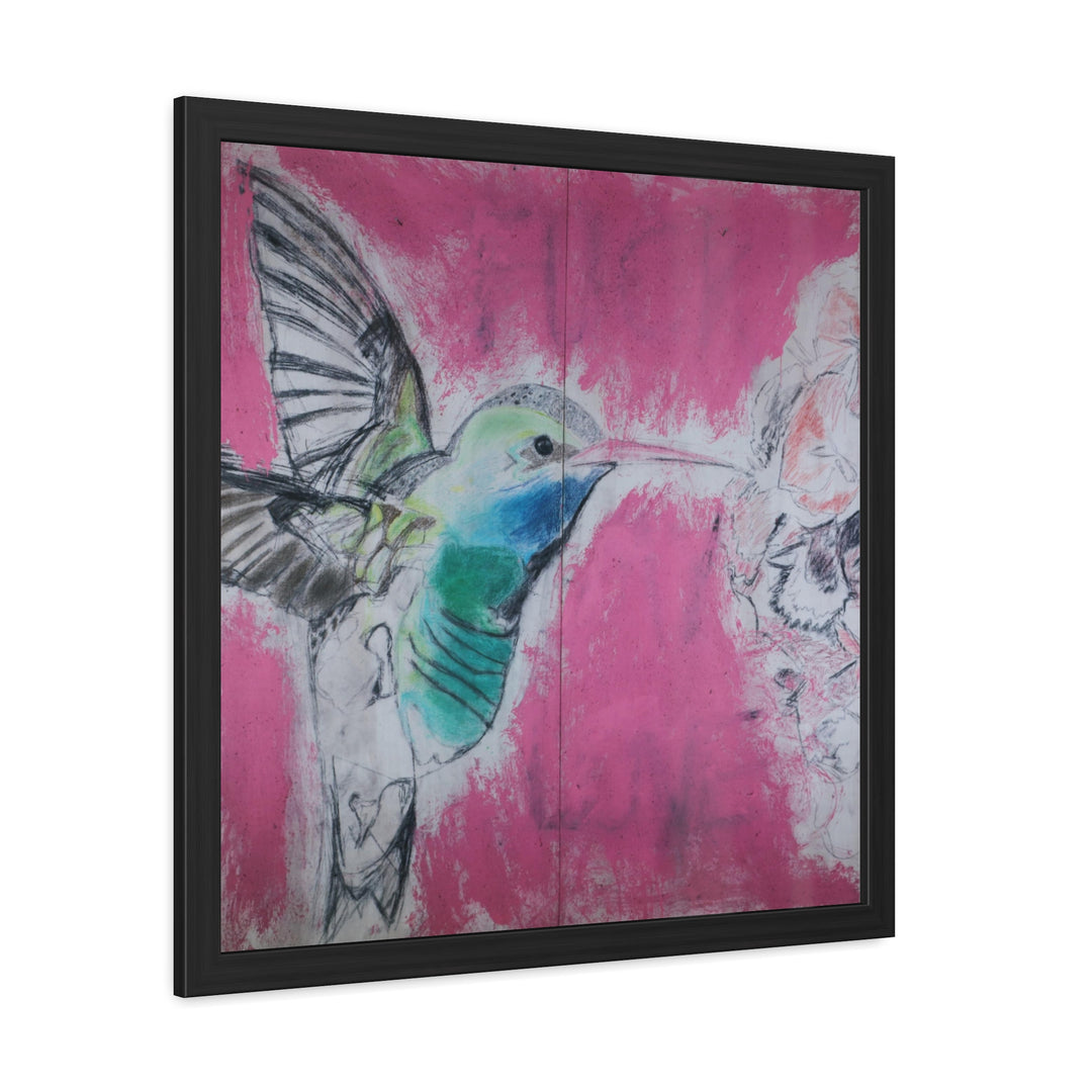 "Hummingbird #4" - Framed Poster (MFG by Printify)