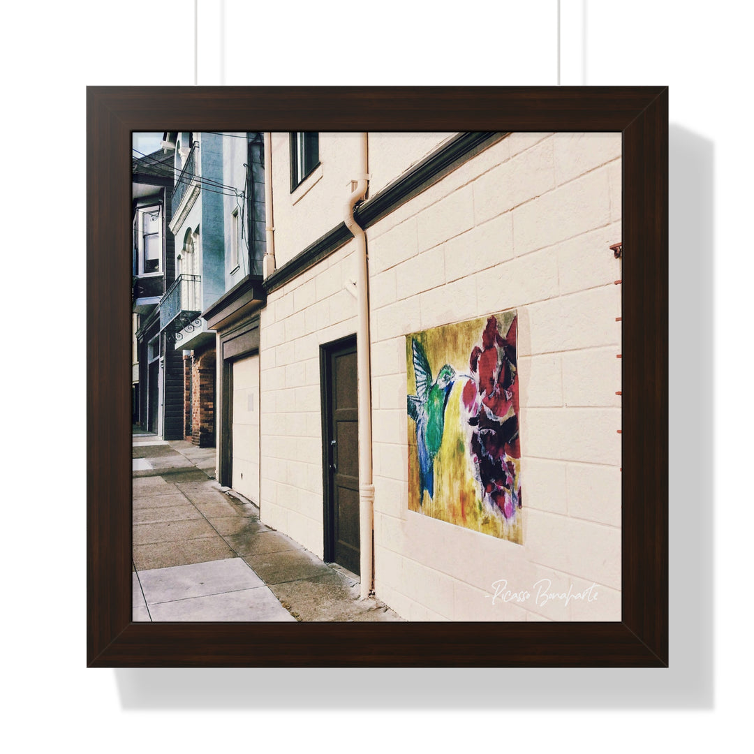 "Hummingbird #2 Mission District, SF" - Framed Print