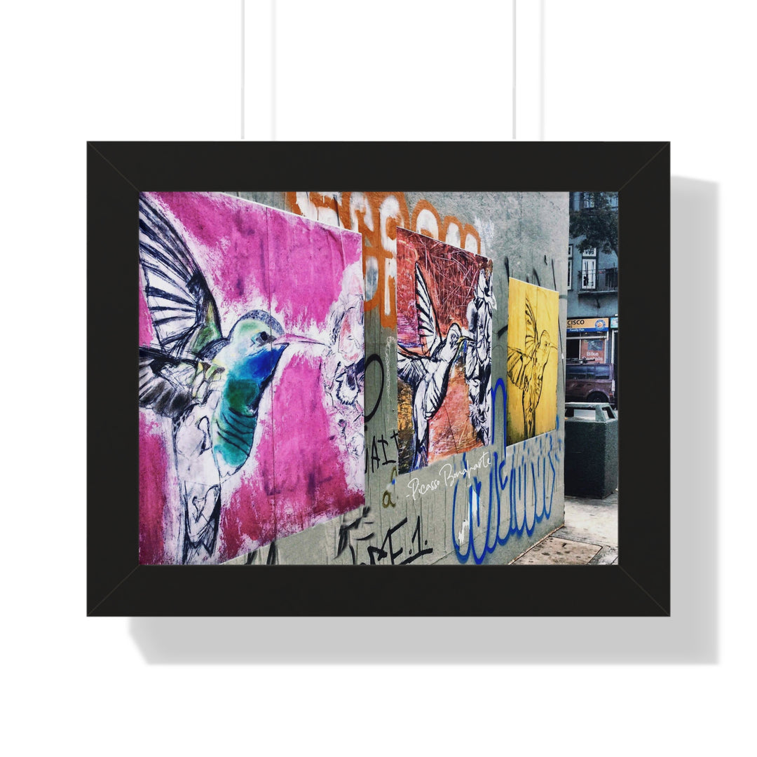 "Hummingbird #4,1,8 Haight-Ashbury, SF" - Framed Print