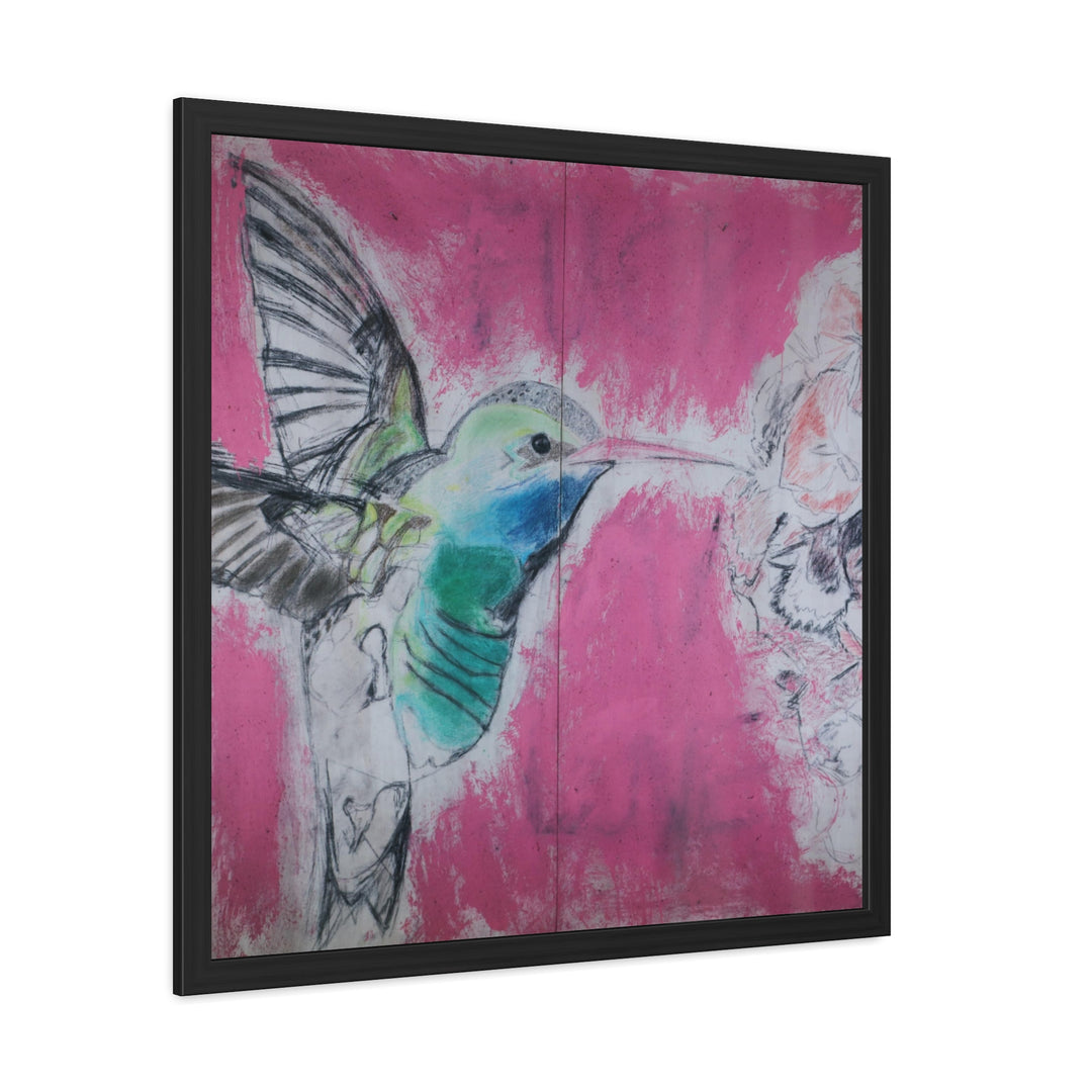 "Hummingbird #4" - Framed Poster (MFG by Printify)