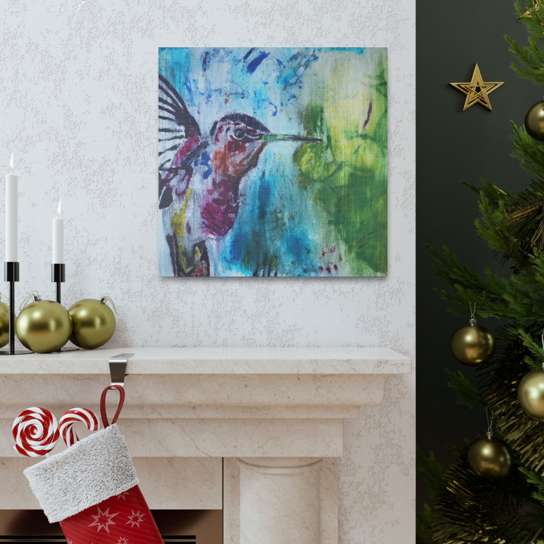 "Hummingbird #3" - Gallery Wrapped Canvas (MFG by Printify)