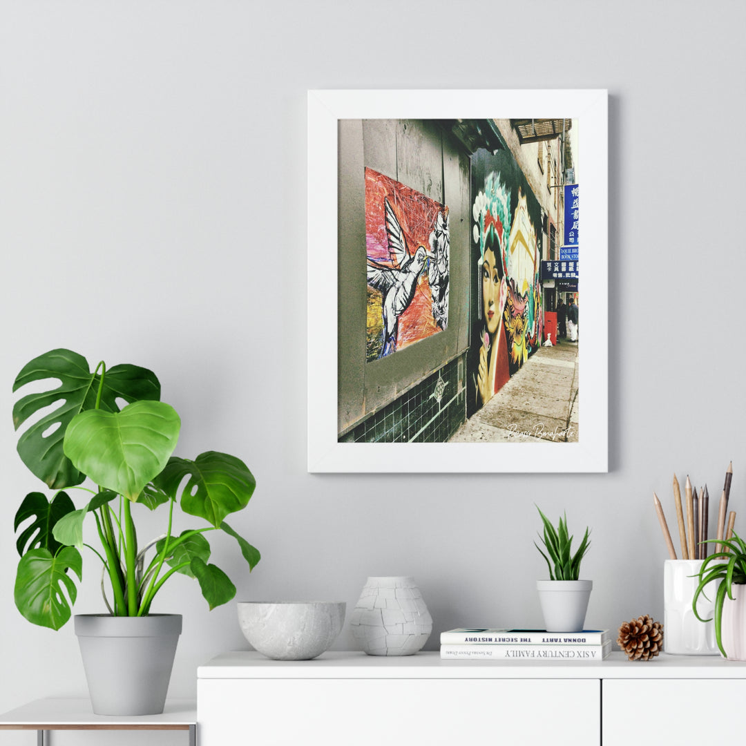 "Hummingbird #1 China Town, SF" - Framed Print