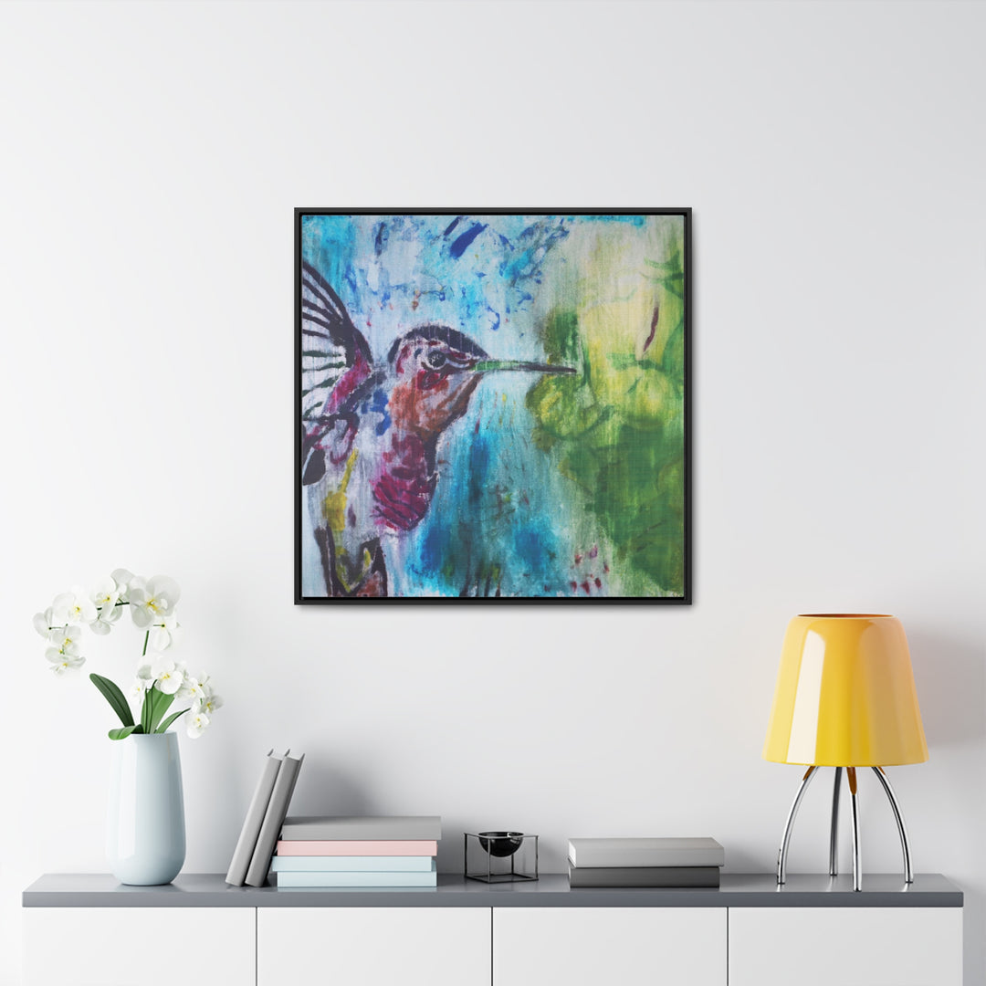 "Hummingbird #3" Gallery Wrapped/Framed Canvas (MFG by Printify)