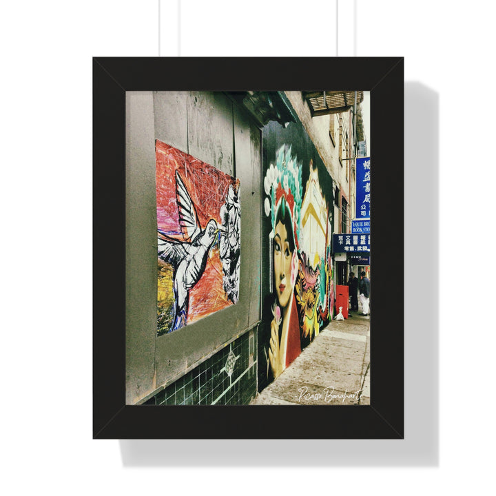 "Hummingbird #1 China Town, SF" - Framed Print