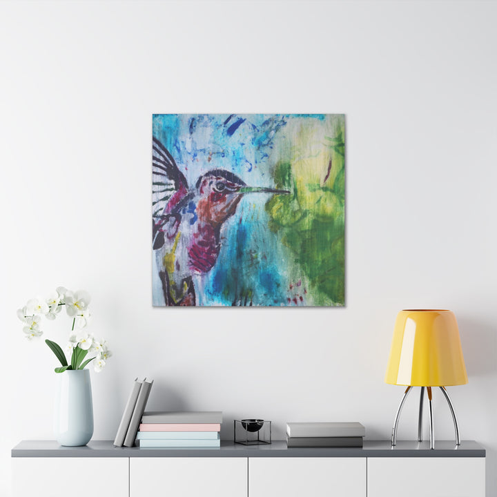 "Hummingbird #3" - Gallery Wrapped Canvas (MFG by Printify)