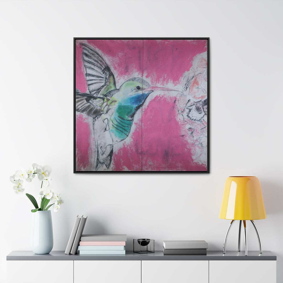 "Hummingbird #4" Gallery Wrapped/Framed Canvas (MFG by Printify)