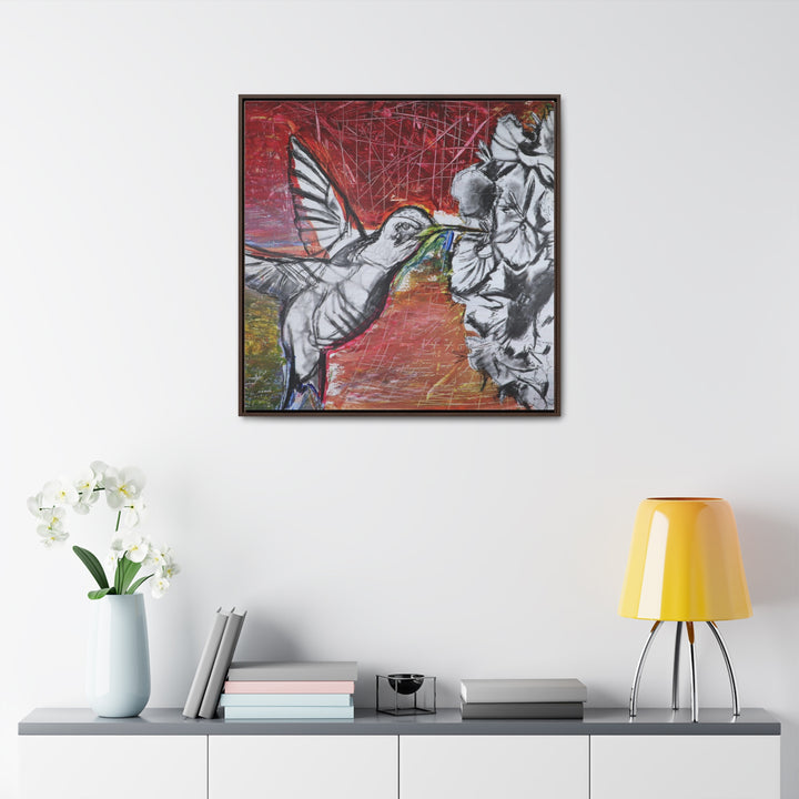 "Hummingbird #1" Gallery Wrapped/Framed Canvas (MFG by Printify)