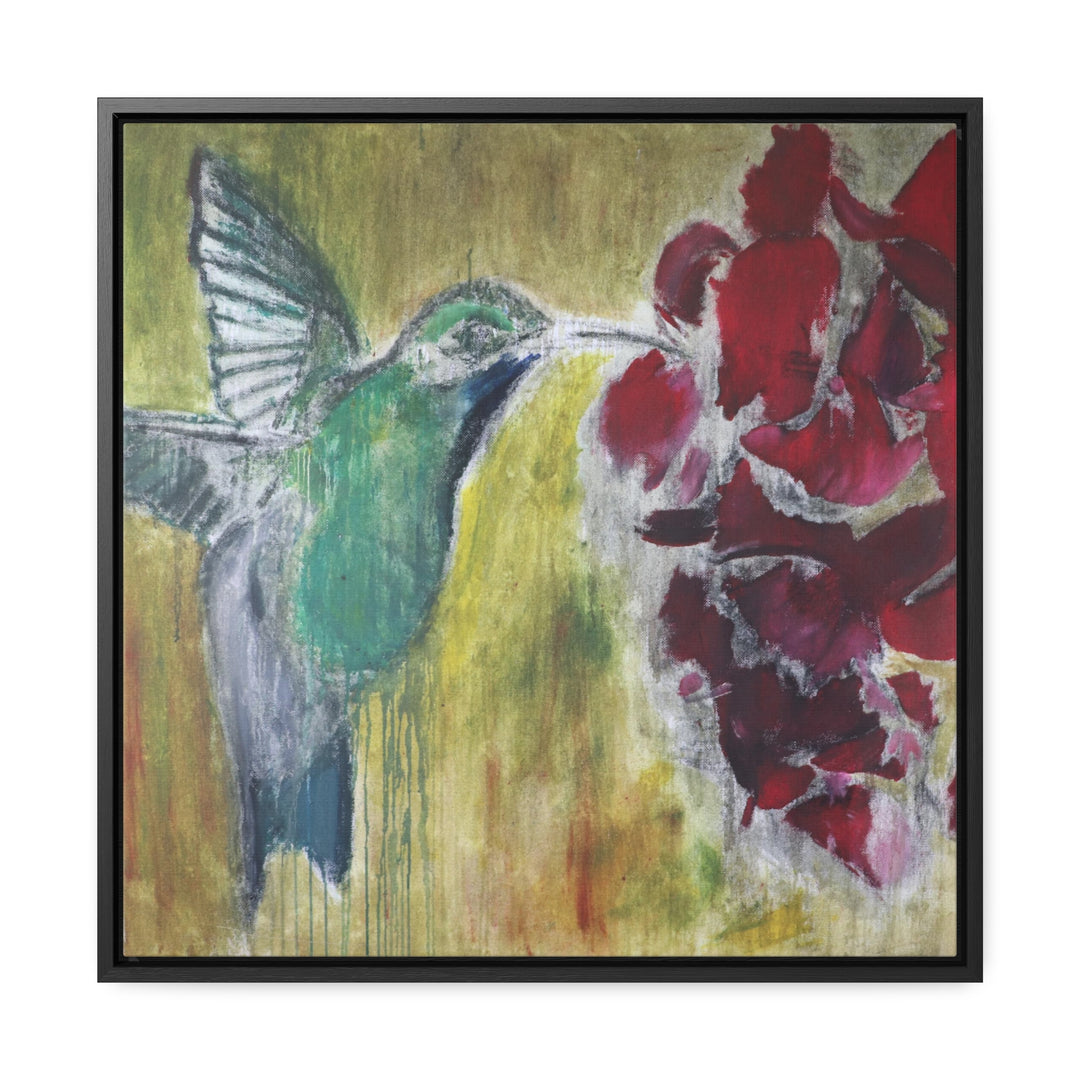 "Hummingbird #2" Gallery Wrapped/Framed Canvas (MFG by Printify)