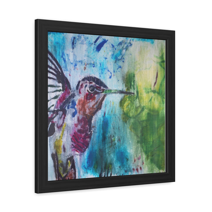 "Hummingbird #3" - Framed Poster (MFG by Printify)