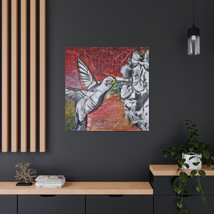 "Hummingbird #1" - Gallery Wrapped Canvas (MFG by Printify)