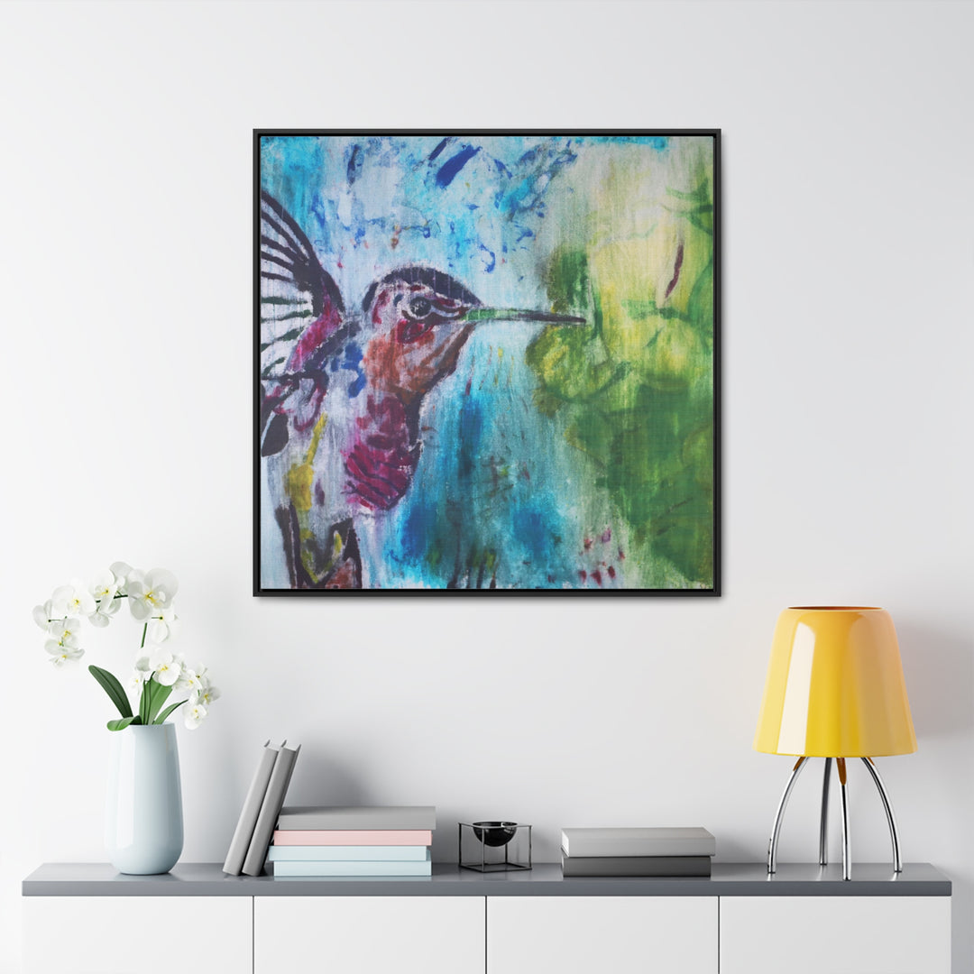 "Hummingbird #3" Gallery Wrapped/Framed Canvas (MFG by Printify)