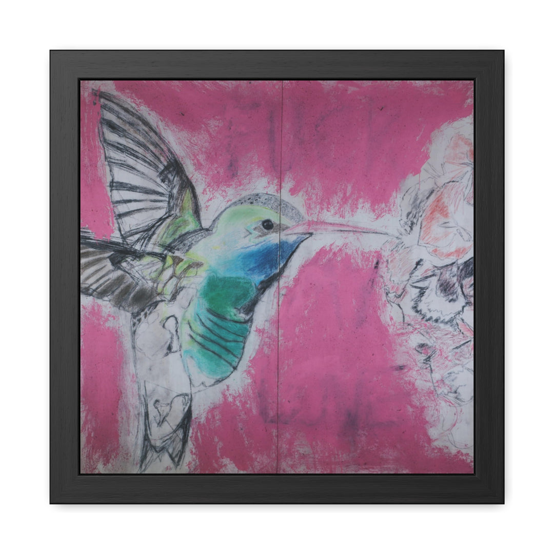 "Hummingbird #4" - Framed Poster (MFG by Printify)