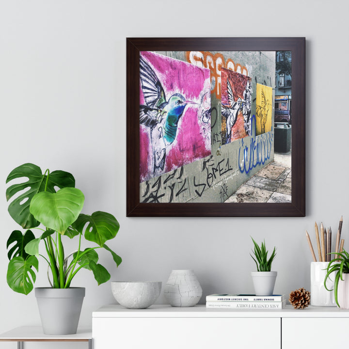 "Hummingbird #4,1,8 Haight-Ashbury, SF" - Framed Print