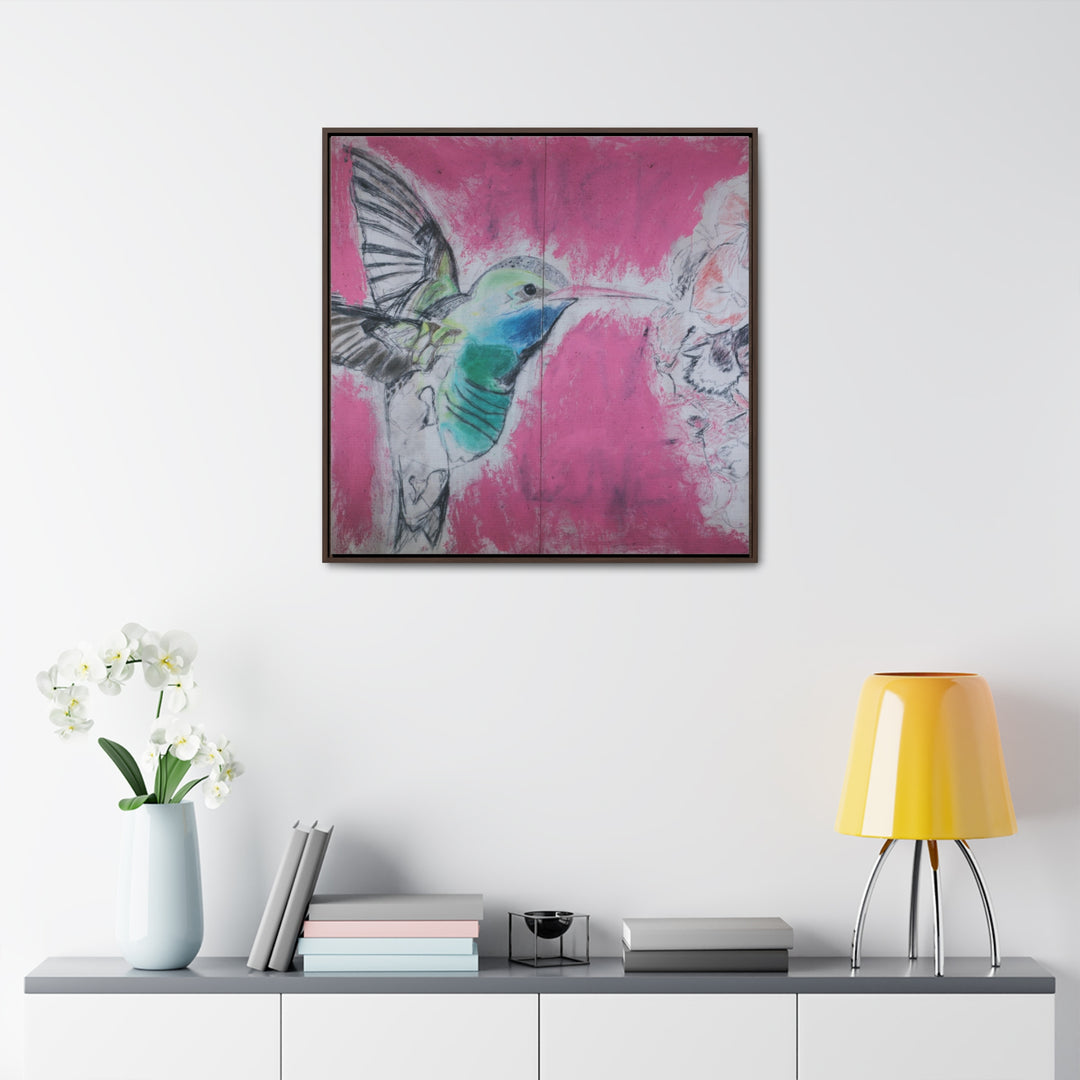 "Hummingbird #4" Gallery Wrapped/Framed Canvas (MFG by Printify)