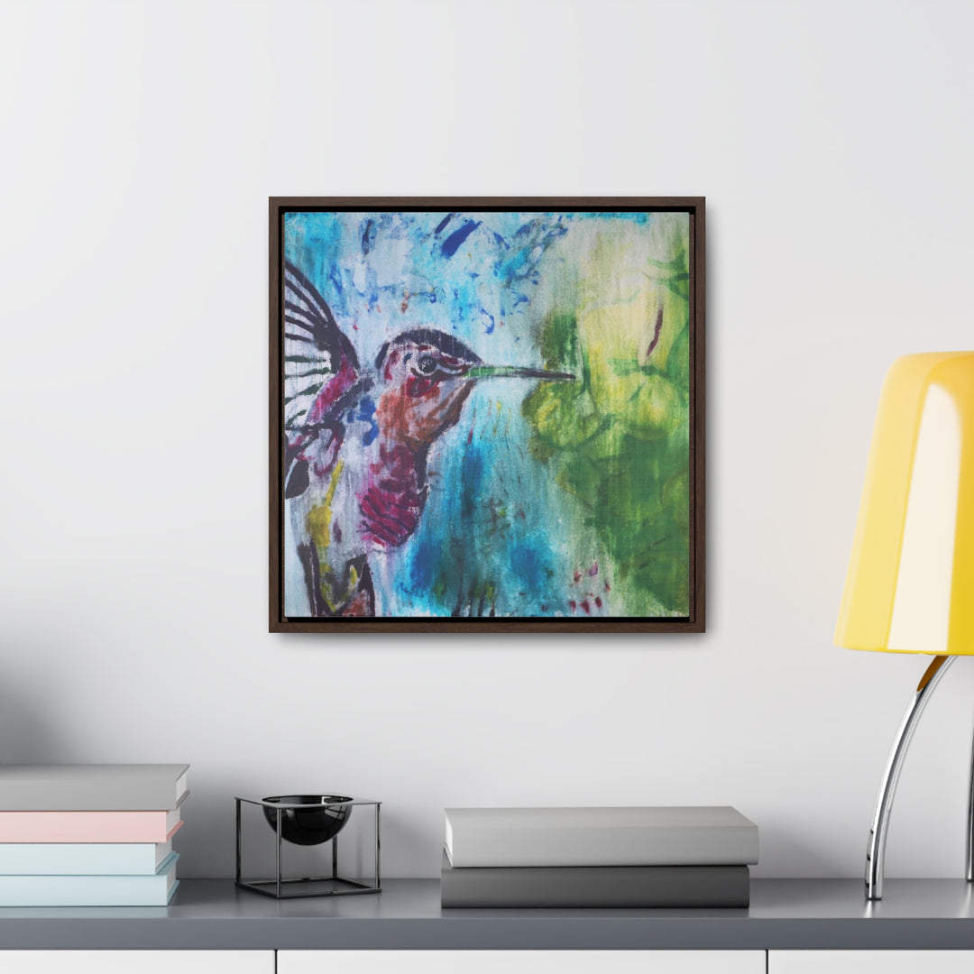 "Hummingbird #3" Gallery Wrapped/Framed Canvas (MFG by Printify)