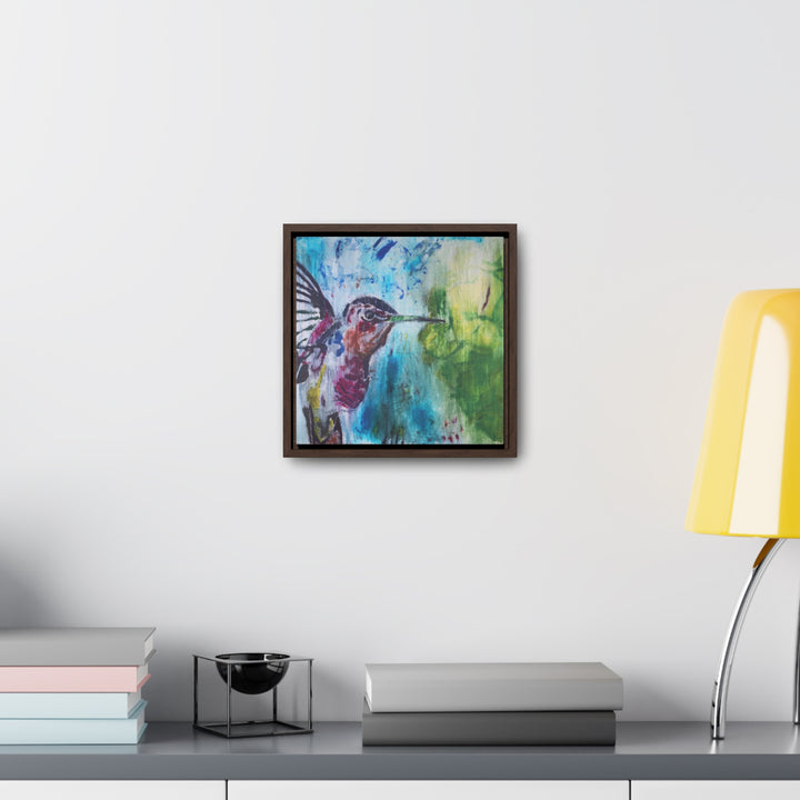 "Hummingbird #3" Gallery Wrapped/Framed Canvas (MFG by Printify)