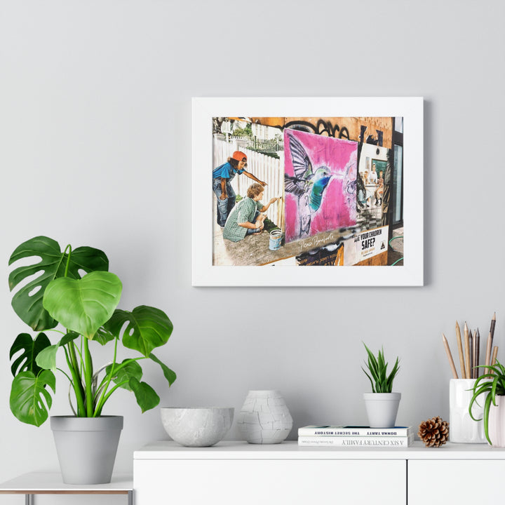 "Hummingbird #4 DT Portland, OR" - Framed Print