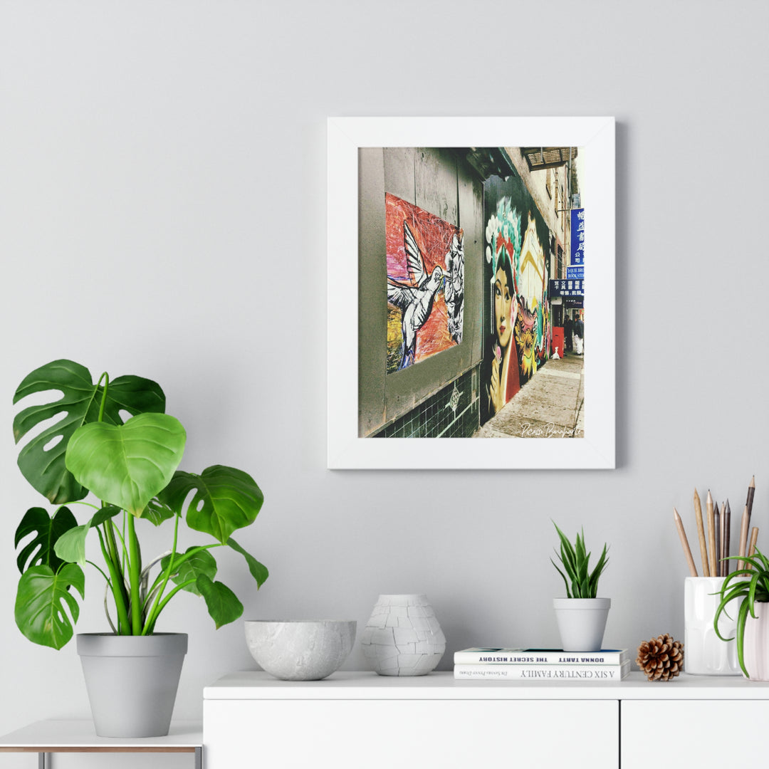 "Hummingbird #1 China Town, SF" - Framed Print