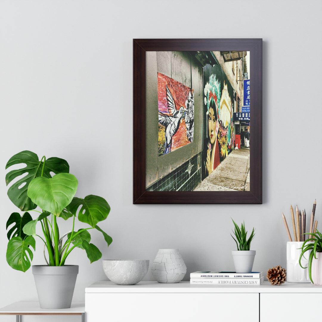 "Hummingbird #1 China Town, SF" - Framed Print