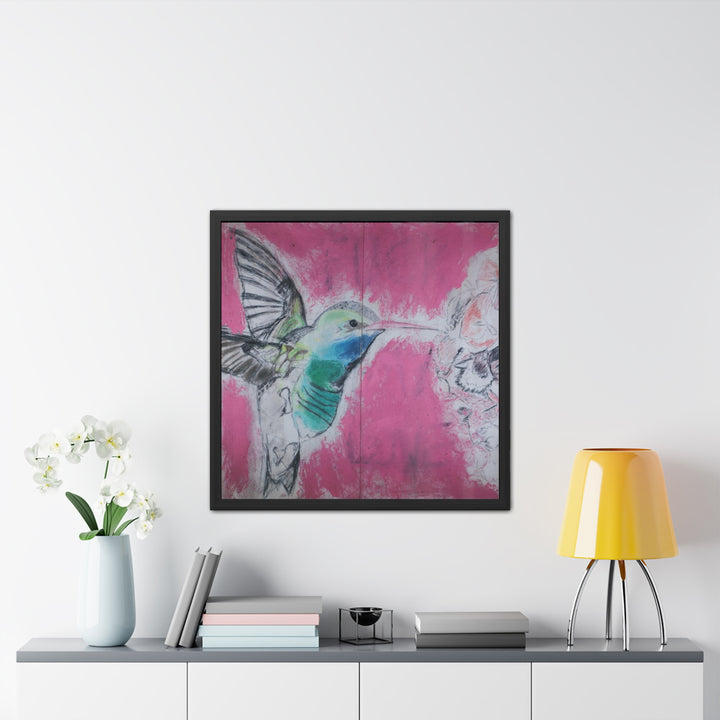 "Hummingbird #4" - Framed Poster (MFG by Printify)