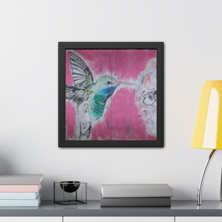 "Hummingbird #4" - Framed Poster (MFG by Printify)