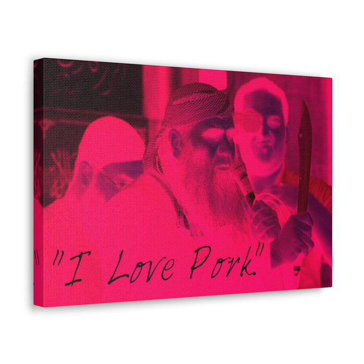 "I Love Pork" Gallery Wrapped Canvas