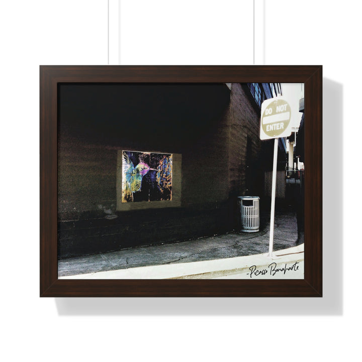 "Hummingbird #5 Water Ave & SE Hawthorne, Portland" - Framed Print