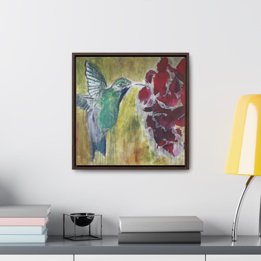 "Hummingbird #2" Gallery Wrapped/Framed Canvas (MFG by Printify)