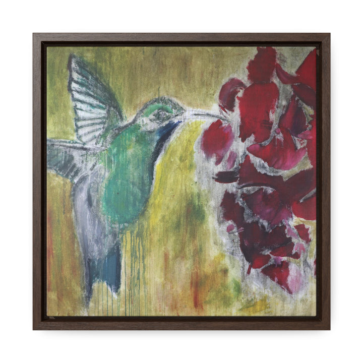 "Hummingbird #2" Gallery Wrapped/Framed Canvas (MFG by Printify)