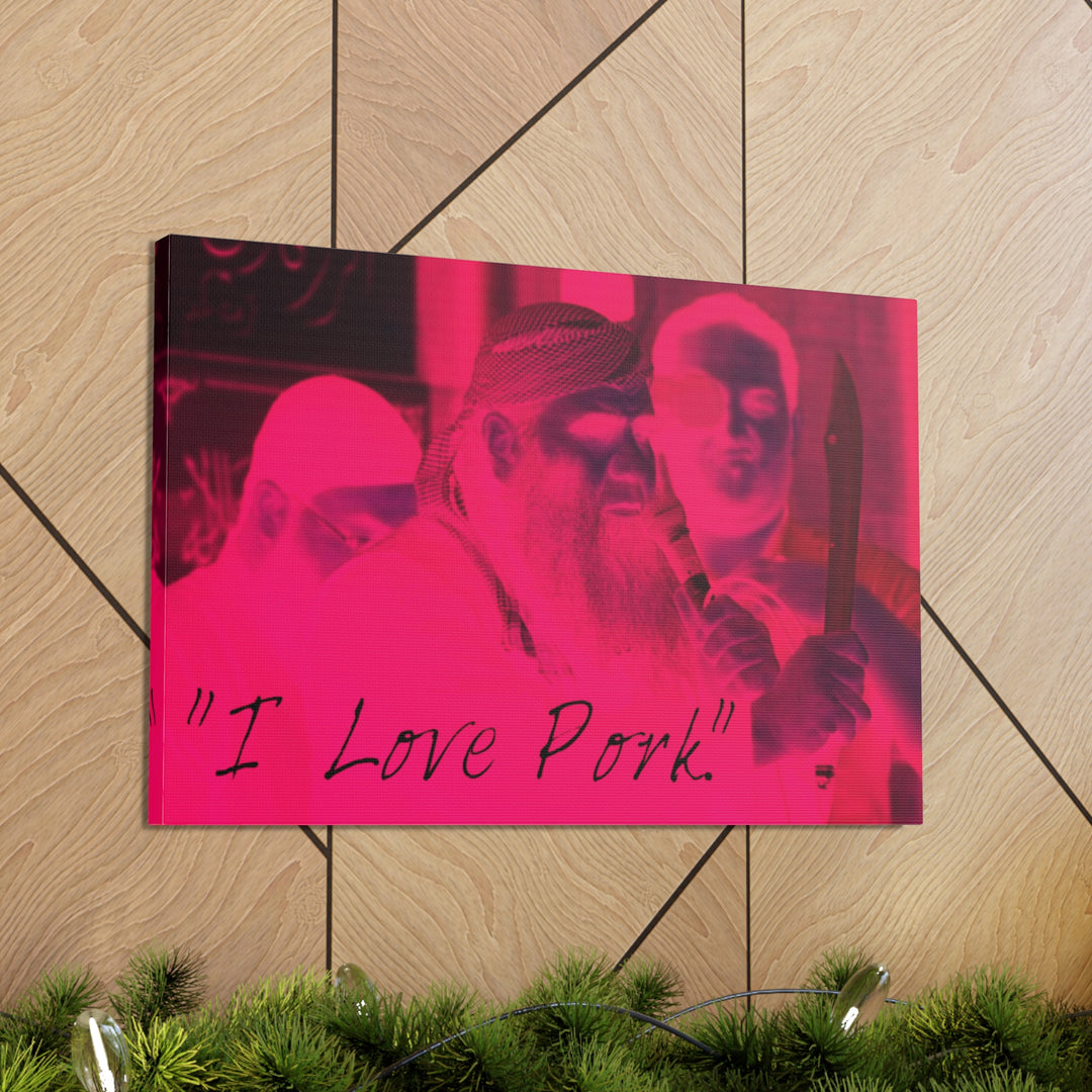 "I Love Pork" Gallery Wrapped Canvas