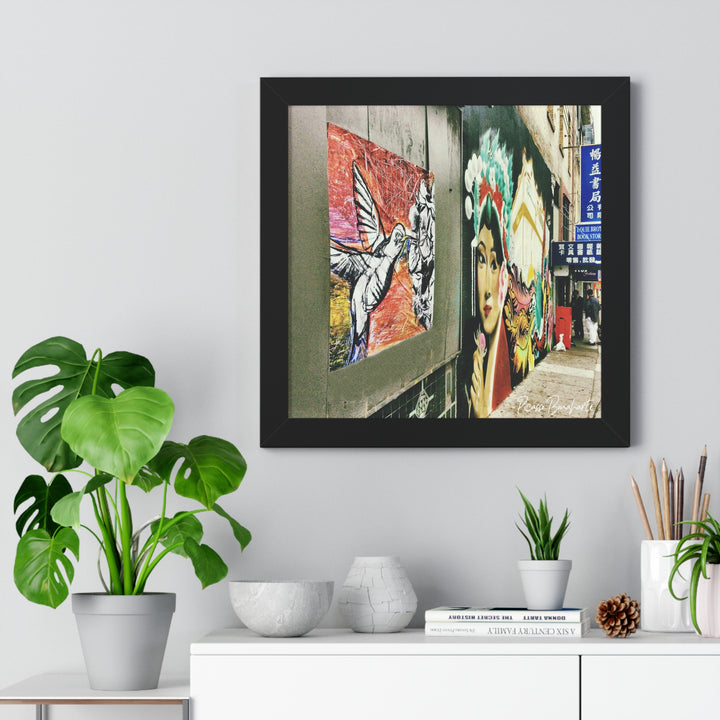 "Hummingbird #1 China Town, SF" - Framed Print