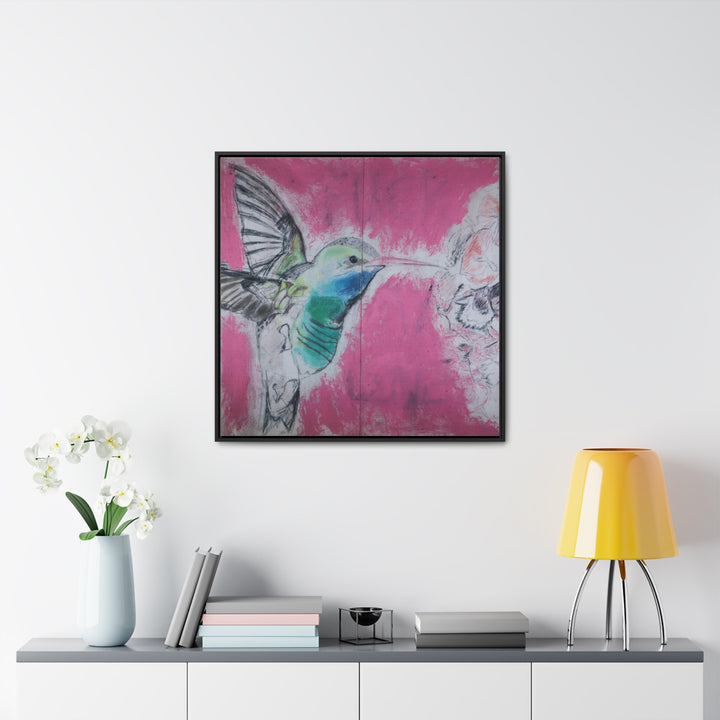 "Hummingbird #4" Gallery Wrapped/Framed Canvas (MFG by Printify)