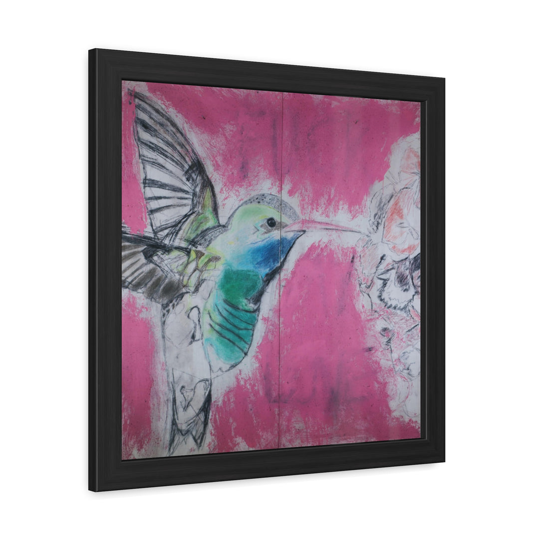 "Hummingbird #4" - Framed Poster (MFG by Printify)