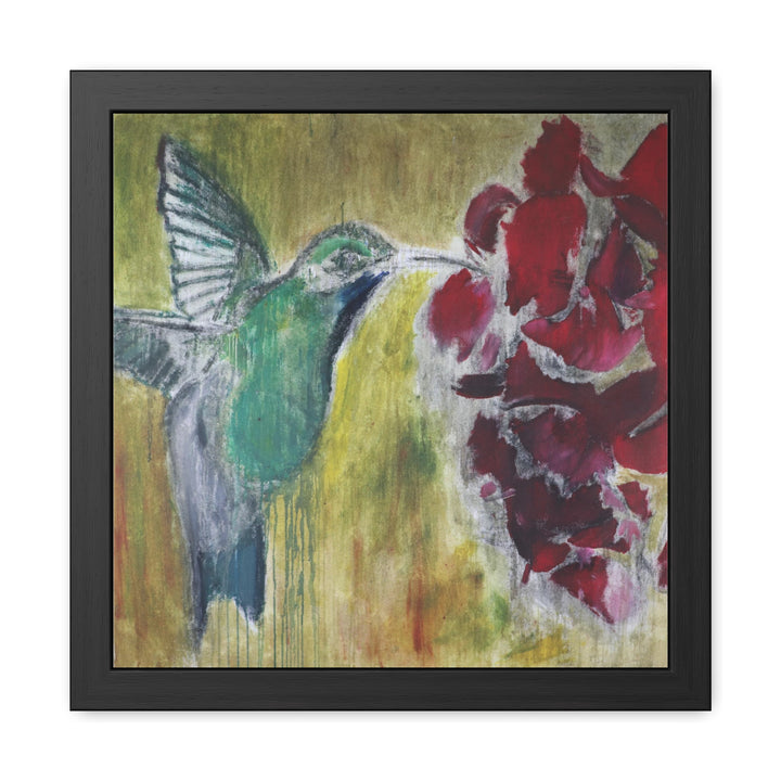 "Hummingbird #2" - Framed Poster (Unmatted MFG by Printify)