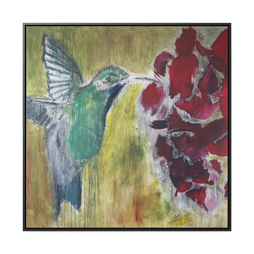 "Hummingbird #2" Gallery Wrapped/Framed Canvas (MFG by Printify)