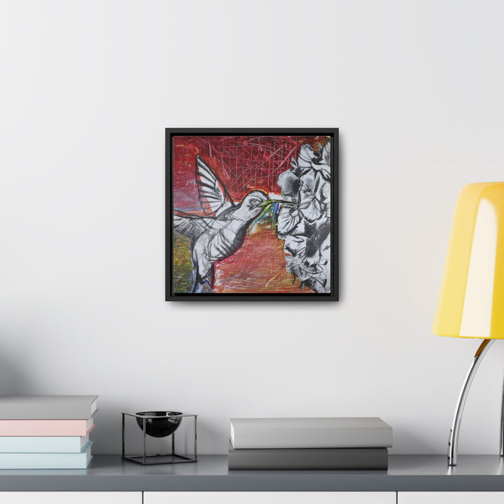 "Hummingbird #1" Gallery Wrapped/Framed Canvas (MFG by Printify)