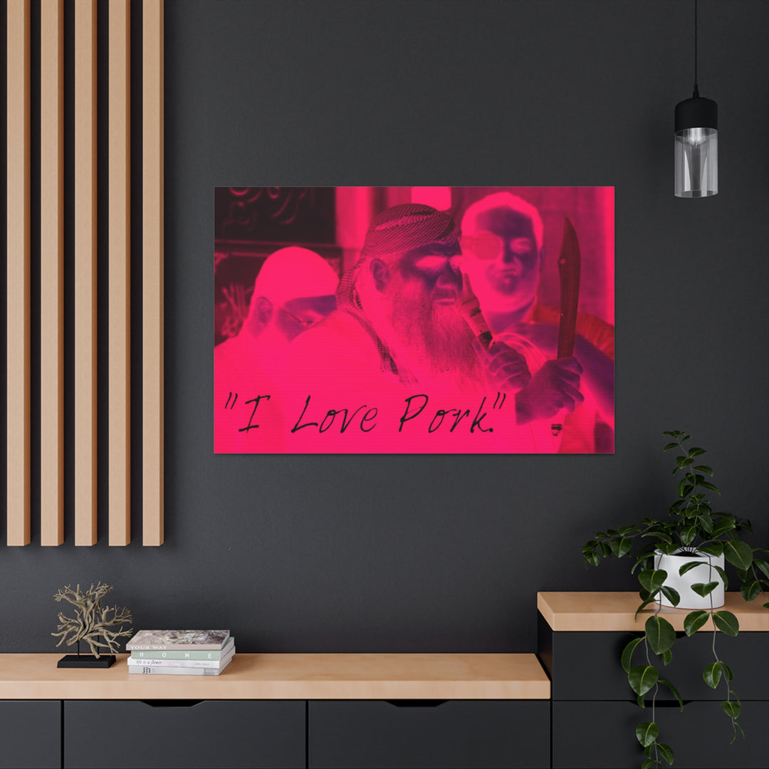 "I Love Pork" Gallery Wrapped Canvas