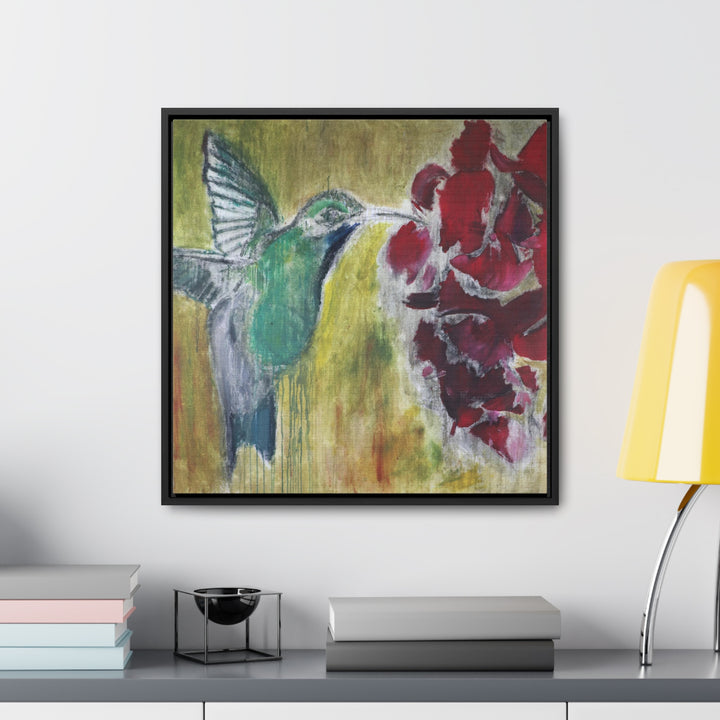 "Hummingbird #2" Gallery Wrapped/Framed Canvas (MFG by Printify)