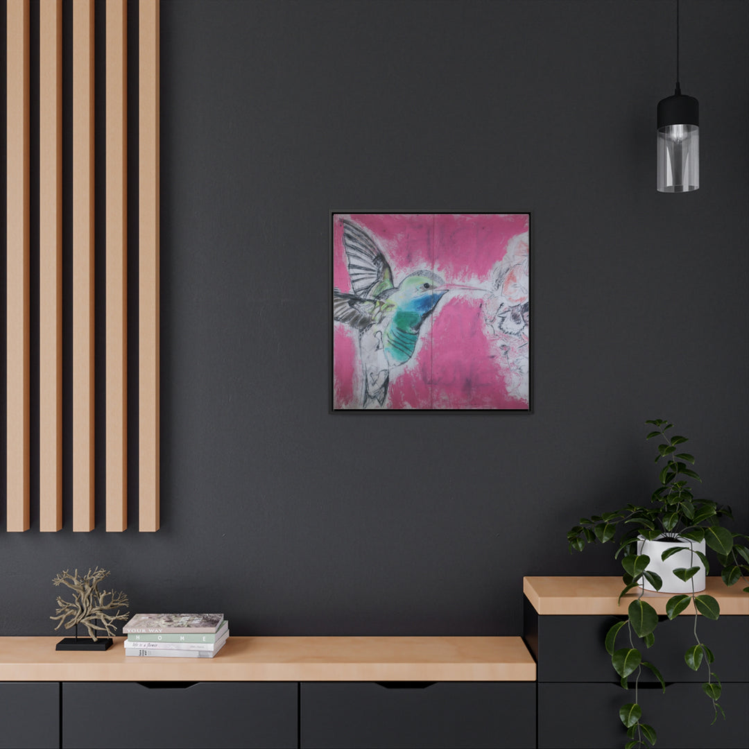 "Hummingbird #4" Gallery Wrapped/Framed Canvas (MFG by Printify)